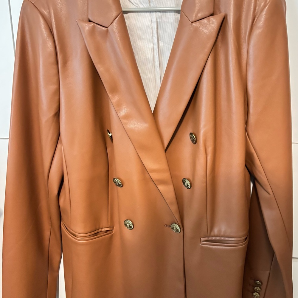 LOFT Brown Double-Breasted Women's Blazer